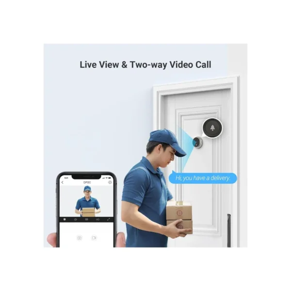 EZVIZ DP2C security cctv camera on door (كاميرا المراقبة EZVIZ DP2C)